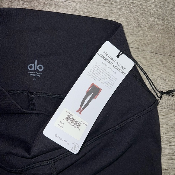 Alo 7/8 High-Waist Airbrush Legging Small Black - Picture 11 of 12